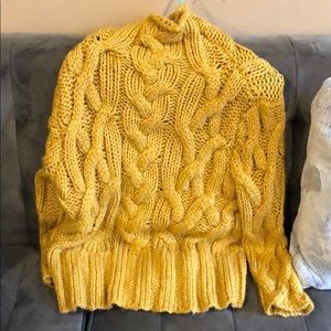 Yellow oversized Zara sweater